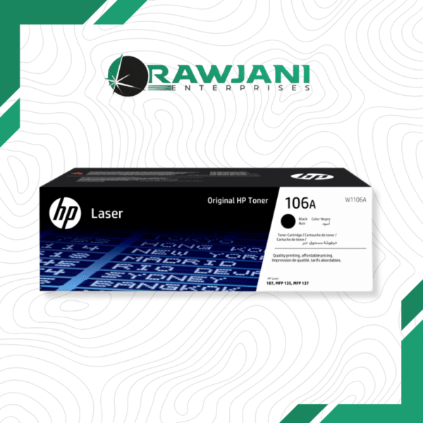 HP 106A Black Original Laser Toner Cartridge (W1106A)